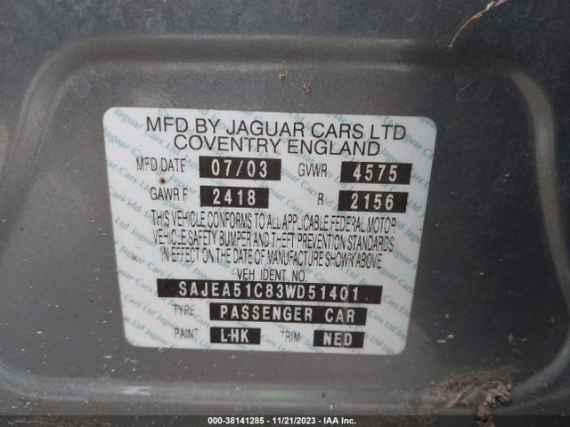 2003 JAGUAR X-TYPE SAJEA51C83WD51401 Photo 8
