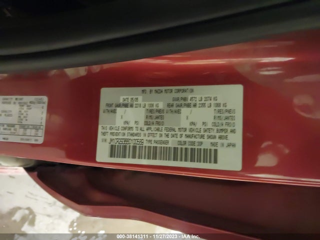 2006 MAZDA MAZDA5 TOURING VIN: JM1CR293660100589