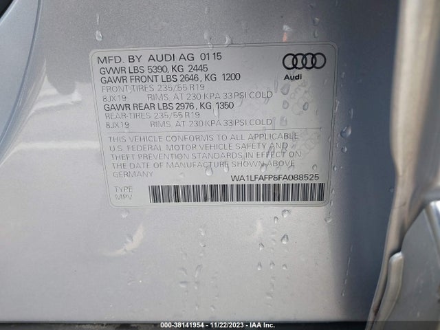 WA1LFAFP8FA088525 Audi Q5 2.0t Premium