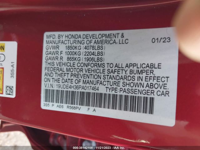 19UDE4H36PA017464 Acura Integra A-spec