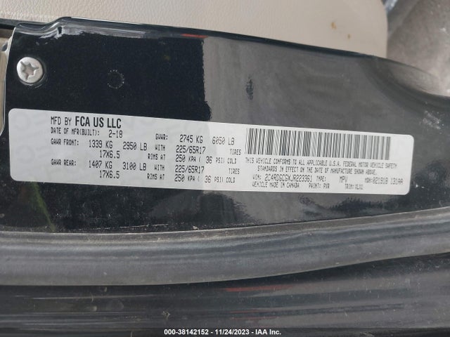 Dodge Grand Caravan Sxt 2018 2C4RDGCGXJR223361 Image 9