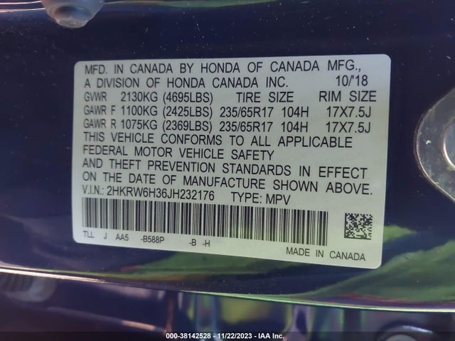 Honda CR-V LX 2018 2HKRW6H36JH232176 Image 9