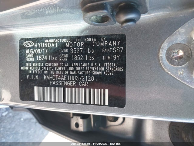 Hyundai Accent Value Edition 2017 KMHCT4AE1HU372128 Image 9