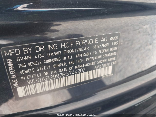 2006 PORSCHE 911 WP0AB29926S744207 Photo 8