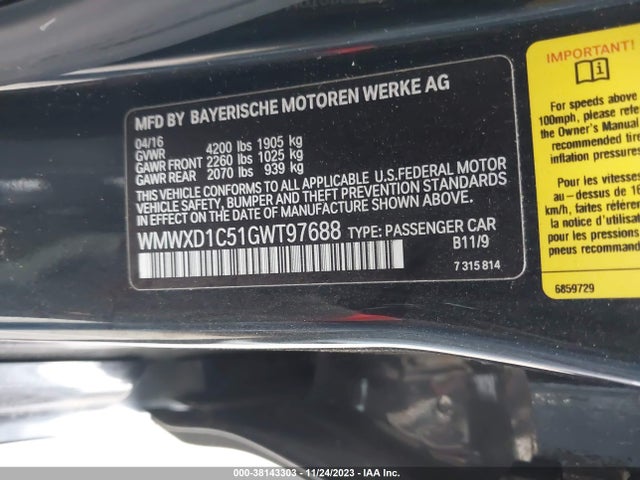 2016 MINI COUNTRYMAN WMWXD1C51GWT97688 Photo 8