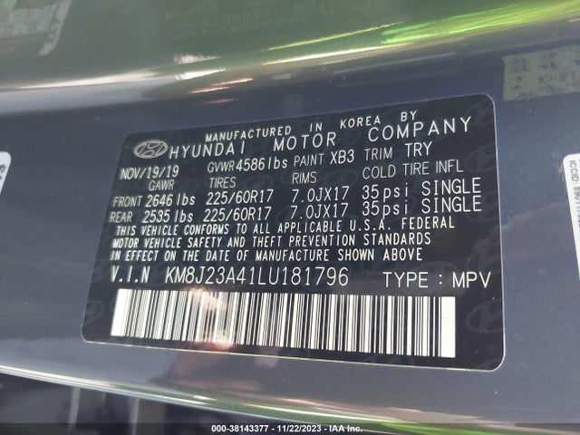 Hyundai gdi nu 2020 KM8J23A41LU181796 Image 51