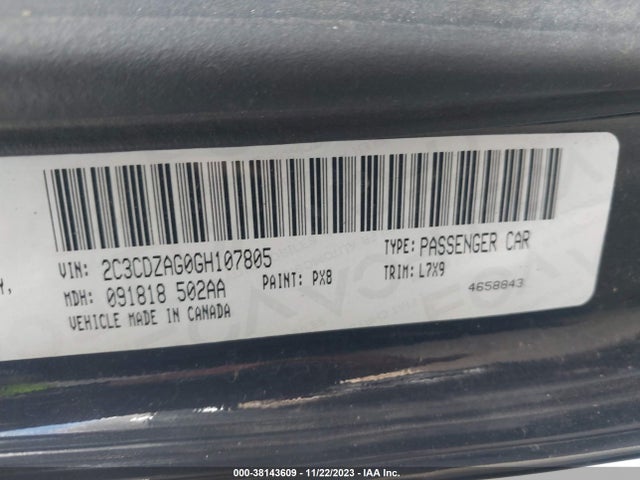 Dodge Challenger Sxt 2016 2C3CDZAG0GH107805 Image 9