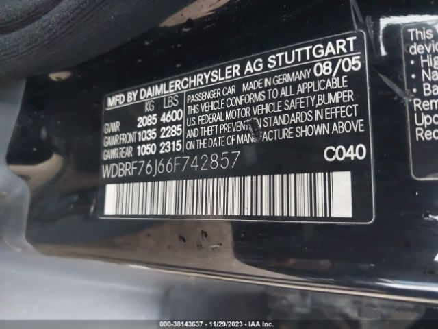 2006 MERCEDES-BENZ C 55 AMG WDBRF76J66F742857 Photo 8
