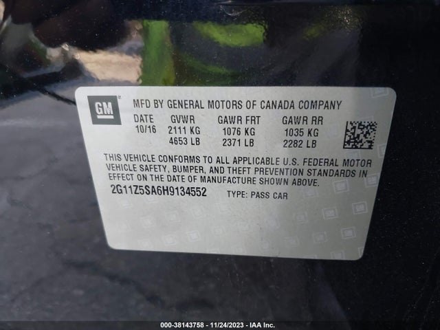 Chevrolet IMPALA LS 2017 2G11Z5SA6H9134552 Image 9