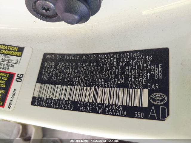 Toyota COROLLA LE 2016 2T1BURHE1GC609146 Image 9