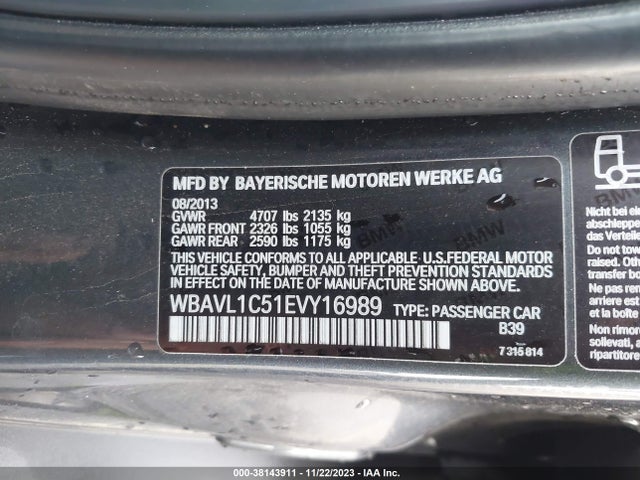 Продажа на аукционе авто 2014 Bmw X1 Xdrive28i, vin: WBAVL1C51EVY16989, номер лота: 38143911
