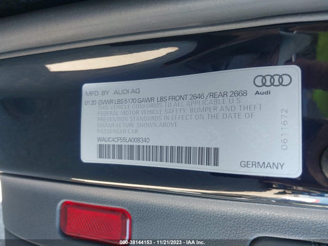 WAUC4CF55LA008340 Audi S5 Sportback Premium Plus Tfsi Quattro Tiptronic