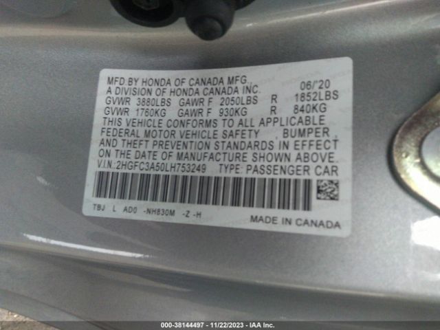 2HGFC3A50LH753249 Honda CIVIC SI