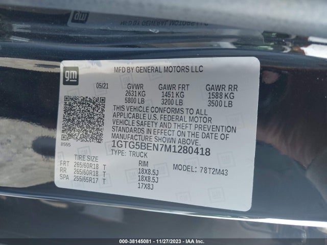 1GTG5BEN7M1280418 GMC Canyon 2wd  Short Box Elevation Standard
