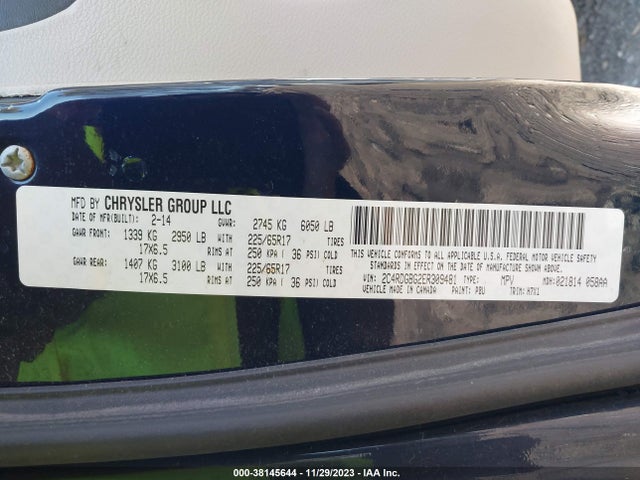 Dodge Grand Caravan Avp/se 2014 2C4RDGBG2ER309481 Image 9