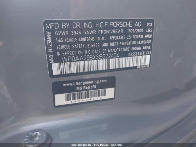 2003 PORSCHE 911 CARRERA WP0AA299X3S622404 Photo 8