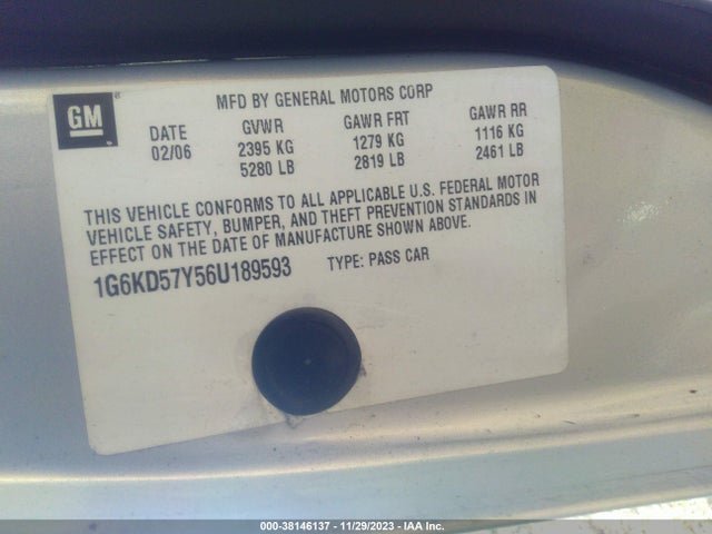 2006 CADILLAC DTS 1G6KD57Y56U189593 Photo 8