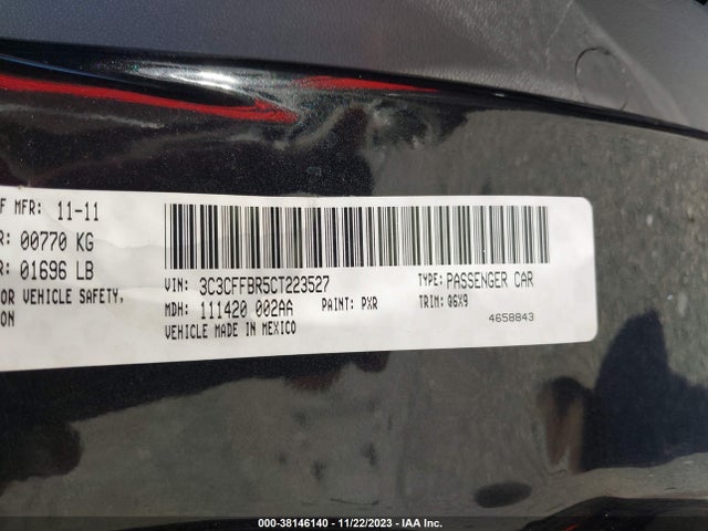 2012 FIAT 500 3C3CFFBR5CT223527 Photo 8