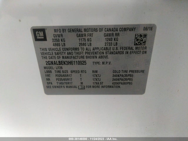 Chevrolet EQUINOX LS 2017 2GNALBEK3H6110925 Image 9