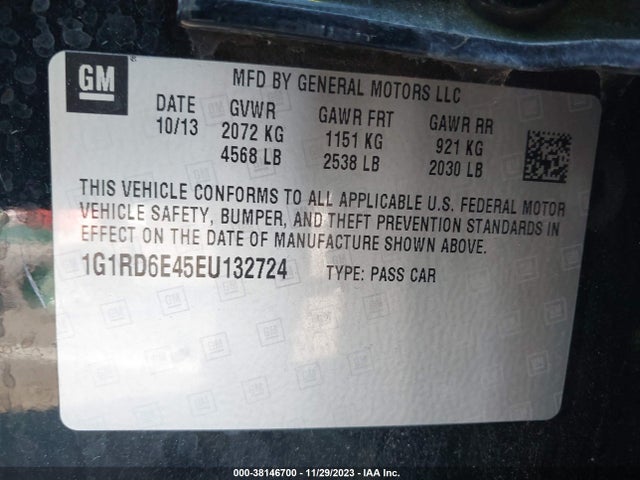Chevrolet Volt 2014 1G1RD6E45EU132724 Image 9