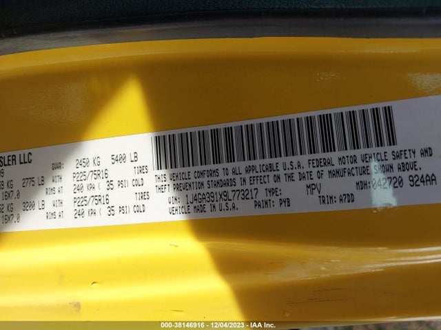 2009 JEEP WRANGLER UNLIMITED X VIN: 1J4GA391X9L773217