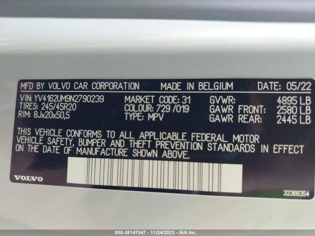 2022 VOLVO XC40 YV4162UM9N2790239 Photo 8