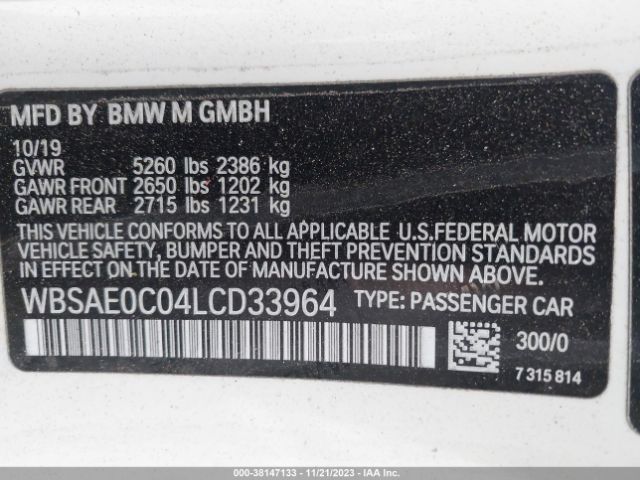 WBSAE0C04LCD33964 BMW M8