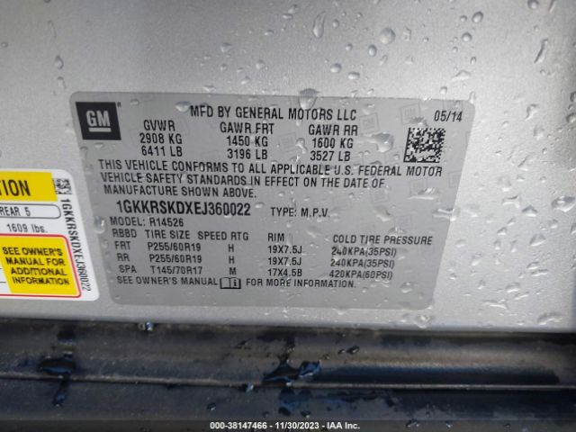 1GKKRSKDXEJ360022 GMC Acadia Slt-2