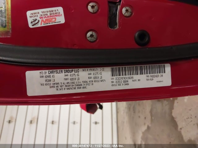 Продажа на аукционе авто 2012 Dodge Challenger R/t, vin: 2C3CDYBT0CH196209, номер лота: 38147473