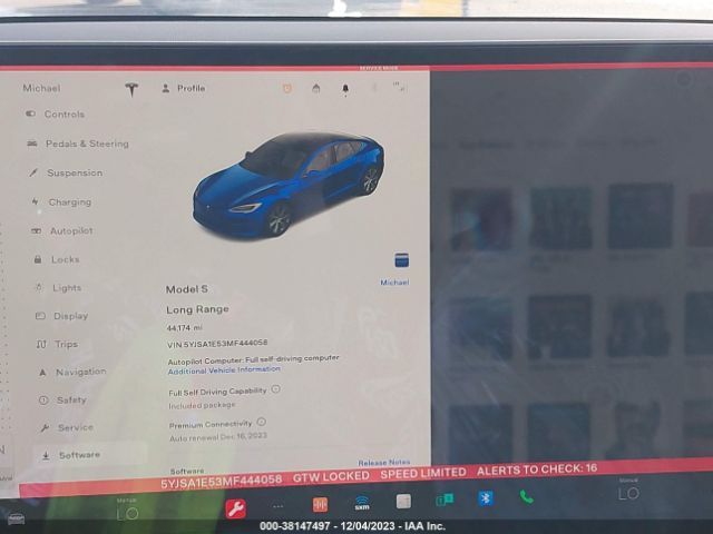 5YJSA1E53MF444058 Tesla Model S Long Range Dual Motor All-wheel Drive