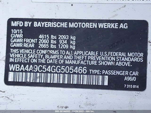 BMW 428i Gran Coupe 2016 WBA4A9C54GG505466 Image 9
