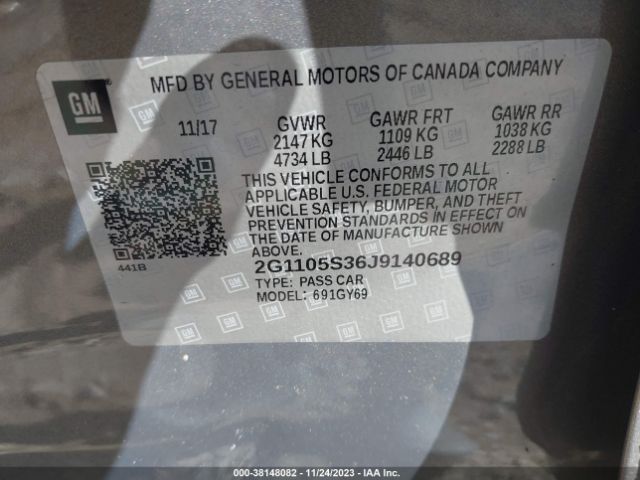 2G1105S36J9140689 Chevrolet IMPALA 1LT