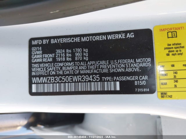 2014 MINI COUNTRYMAN WMWZB3C50EWR39435 Photo 8