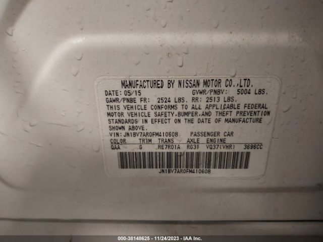 JN1BV7AR0FM410608 Infiniti Q50 Premium