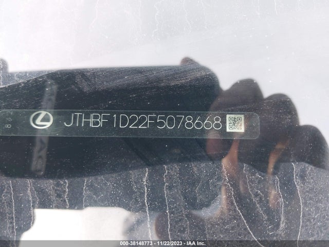 Lexus Is 250 Crafted Line 2015 JTHBF1D22F5078668 Image 9