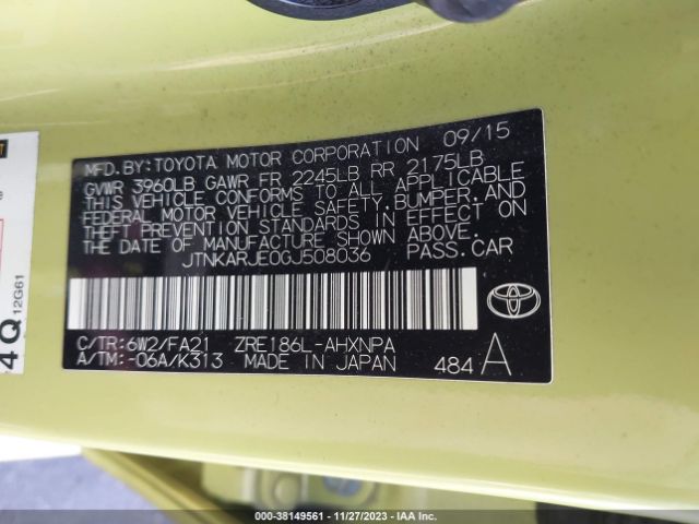 JTNKARJE0GJ508036 Scion IM