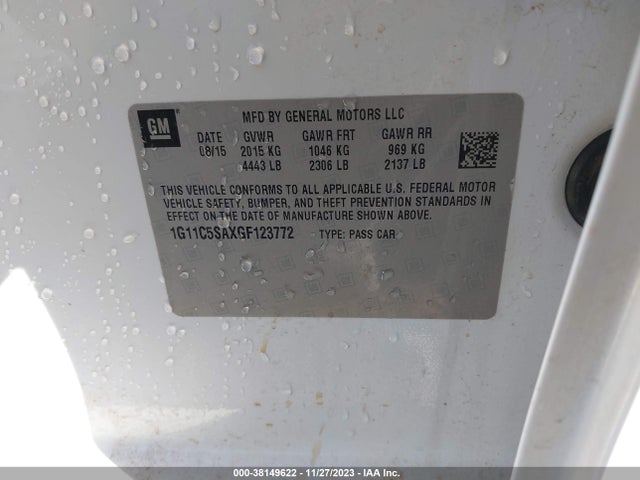 Chevrolet Malibu Limited Lt 2016 1G11C5SAXGF123772 Image 9