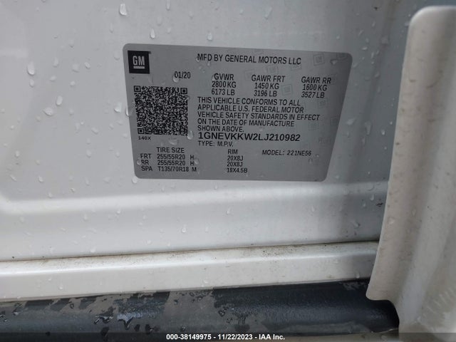 Chevrolet Traverse Awd Premier 2020 1GNEVKKW2LJ210982 Image 9