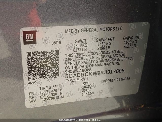 5GAERCKW9KJ317806 Buick Enclave Premium