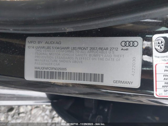 WAUGFAFC5FN025005 Audi A6 2.0t Premium