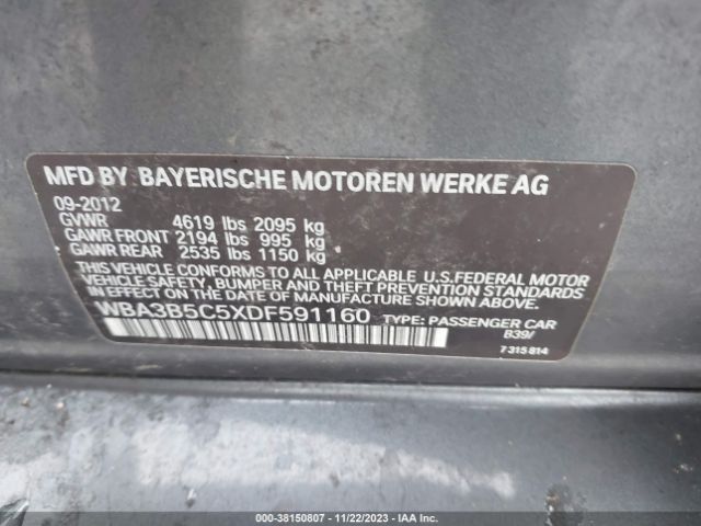 2013 BMW 328I WBA3B5C5XDF591160 Photo 8