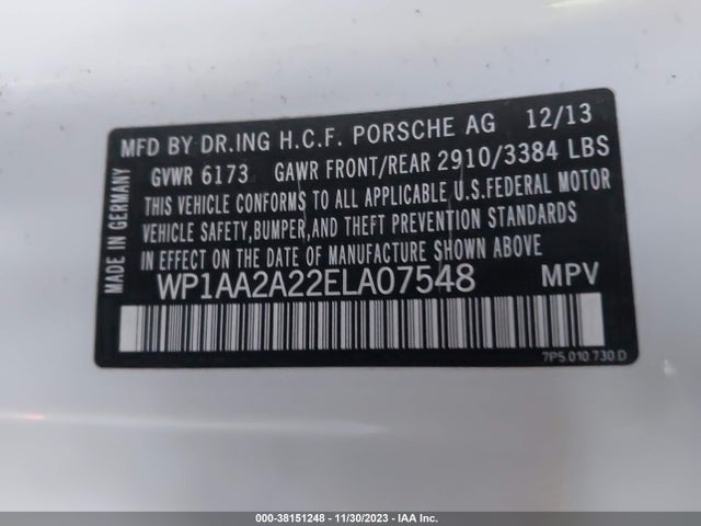 2014 PORSCHE CAYENNE WP1AA2A22ELA07548 Photo 8