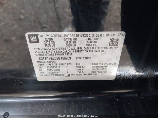 3GTP1VEC6EG158969 GMC Sierra 1500 Slt