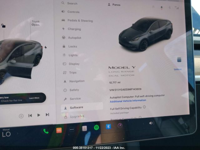 2021 TESLA MODEL Y 5YJYGAEE9MF143609 Photo 6