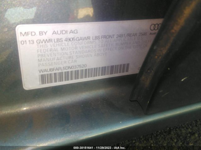2013 AUDI A4 WAUBFAFL5DN037520 Photo 8