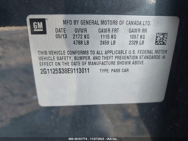 Chevrolet Impala 2lt 2014 2G1125S38E9113011 Image 7