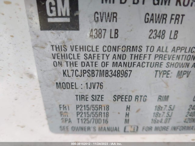 Chevrolet Trax Awd Lt 2021 KL7CJPSB7MB348967 Image 9