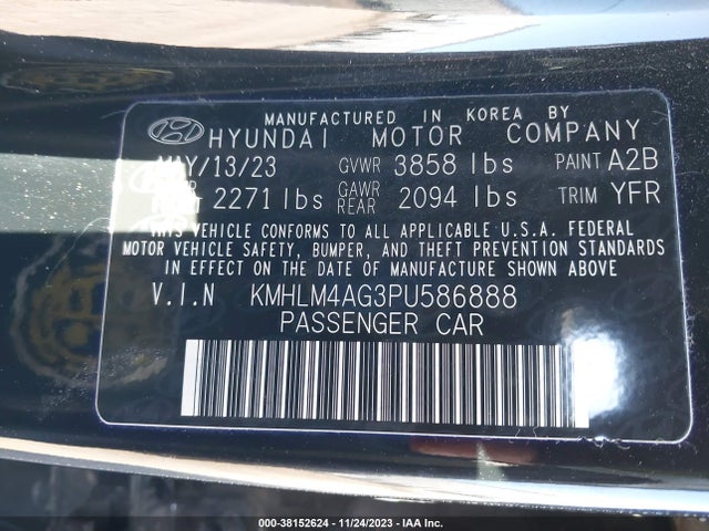 2023 HYUNDAI ELANTRA SEL VIN: KMHLM4AG3PU586888