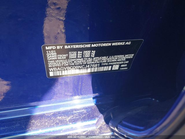 WBAGV8C08NCJ47681 BMW M850i Gtan Coupe Xdrive