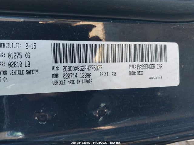 Dodge Charger Se 2015 2C3CDXBG2FH775977 Image 9